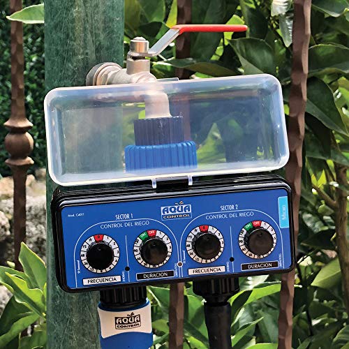 Aqua Control C4011 - Programador de Riego para Jardín - Para todo tipo de Grifos - Con 2 salidas independientes