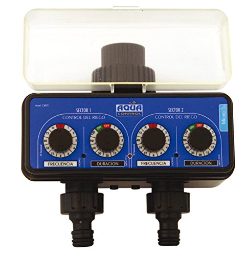 Aqua Control C4011 - Programador de Riego para Jardín - Para todo tipo de Grifos - Con 2 salidas independientes