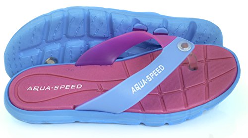 Aqua Speed , Couleur:Rose/Bleu;Badelatschen grösse:37