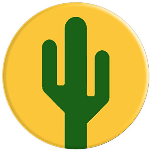 Arizona Green And Yellow Saguaro Cactus Design PopSockets Agarre y Soporte para Teléfonos y Tabletas