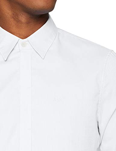 Armani Exchange 8nzcbg Camisa, Blanco (Wht Oxfrd W 7 BLU/W 0130), X-Small para Hombre