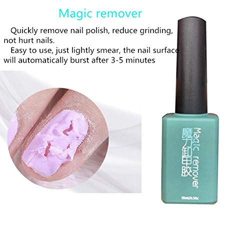 ARTIFUN Magic Soak Off Nail Polish Remover Gel, Easily and Quickly Remove Nail Polish Art Primer Coat Clean In 2-5 Minutes, 15 ml