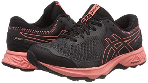 Asics Gel-Sonoma 4 G-TX, Zapatillas de Running para Mujer, Gris (Dark Grey/Papaya 020), 37.5 EU