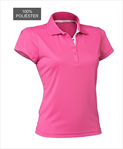 Asioka 102/14 Polo de Manga Corta, Mujer, Fucsia, XL