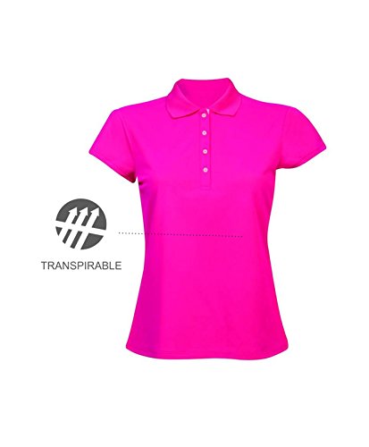 Asioka 102/14 Polo de Manga Corta, Mujer, Fucsia, XL