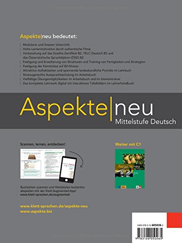 Aspekte. Arbeitsbuch. Per le Scuole superiori. Con DVD-ROM. Con espansione online: Aspekte neu b2, libro de ejercicios + cd (ALL NIVEAU ADULTE TVA 5,5%)