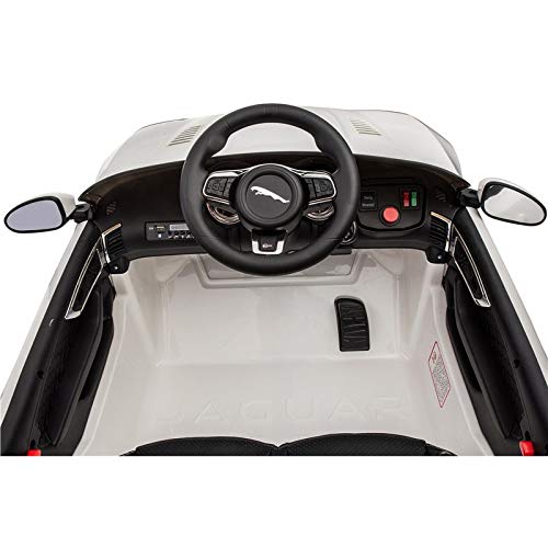 ATAA Jaguar F-Type 12v - Blanco - Coche eléctrico para niños de batería 12v Coche Infantil Licenciado con Mando Control Remoto