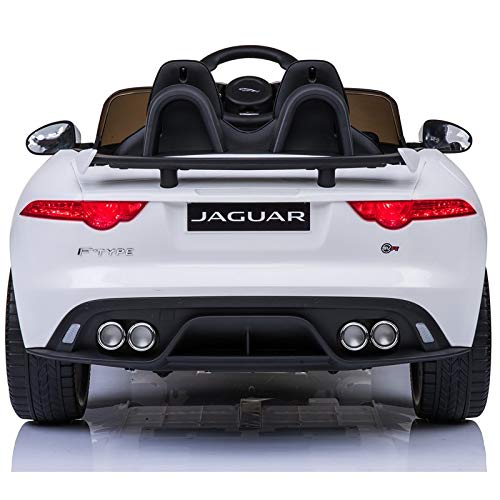 ATAA Jaguar F-Type 12v - Blanco - Coche eléctrico para niños de batería 12v Coche Infantil Licenciado con Mando Control Remoto