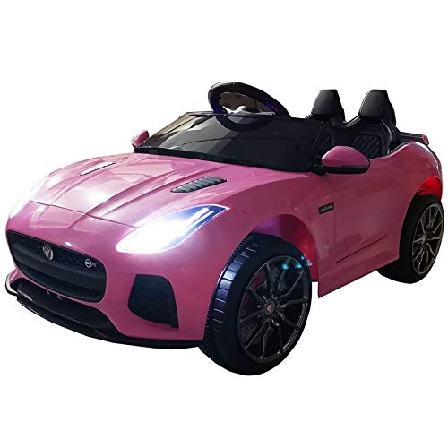 ATAA Jaguar F-Type 12v - Rosa - Coche eléctrico para niños de batería 12v Coche Infantil Licenciado con Mando Control Remoto