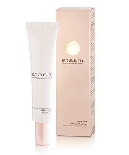 Atashi Firmeza y Luminosidad - Radiant Skin Antifatigue Flash Peel Glicolic | Exfoliante Hidratación Profunda | Textura Gel Sin Grasa | Con Ácido Glicólico | Apto Para Todo Tipo de Pieles - 40 ml