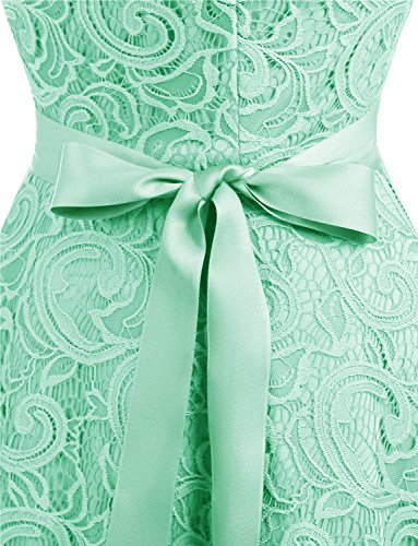 Aupuls AUP0010 Sexy Vestido De Mujer Escote En V Sin Manga para Ocación Formal Y Causal Menta M