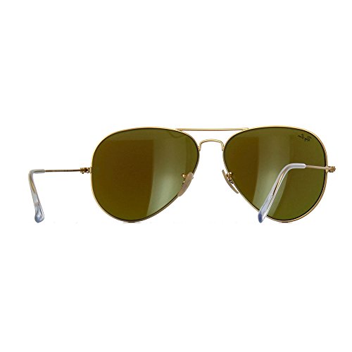 Aviator Large Metal Icons Sunglasses 58mm matte gold cry. Blue mirror