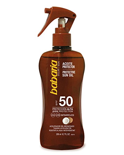 Babaria Pistola Aceite Protector Solar Coco SPF50-200 ml