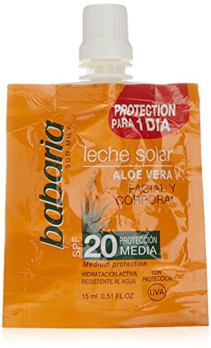 Babaria Solar Aloe Vera Monodosis Leche Solar Spf20 15 Ml 1 Unidad 20 g