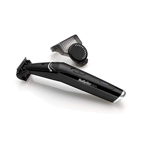 BaByliss T881E Barbero eléctrico, recortadora de barba masculino, uso con/sin cable, 23 longitudes de 0.5 a 12 mm, 60 minutos de autonomía, neceser incluida, color negro