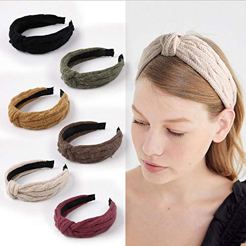 Banda para el cabello caliente Diadema para mujer Diadema de punto ancho Banda para el cabello sólida y elástica Alta Accesorios para el cabello femenino Venta al por mayor-diadema vino tinto