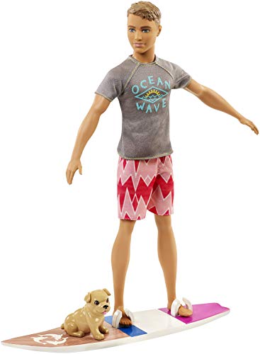 Barbie Aventura de los Delfines, muñeco ken surfero con accesorios (Mattel FBD71) , color/modelo surtido