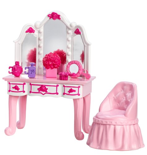 Barbie Pink Shoes Pink Vanity Furniture Set
