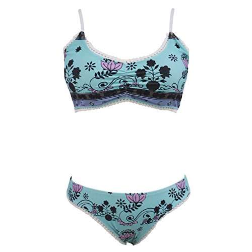 BaronHong Gypsy Bohemian Print Balconette Bikini Traje de baño Mujeres Traje de baño (Verde, L)