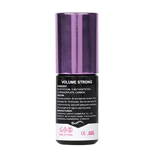 Beauty7 Extensión de Pestañas Volumen Strong de Pegamento Adhesivo Color Negro 1-2 Segundos Secado Rápido 5ml