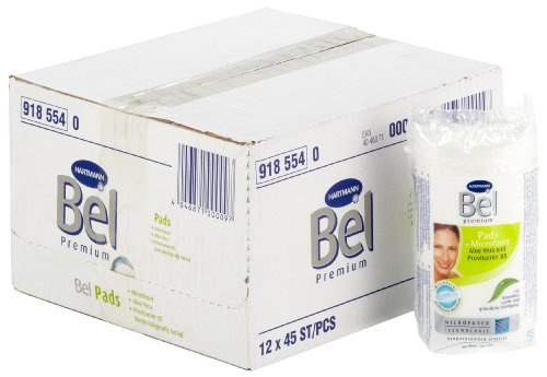 Bel 918554 Premium Pads con aloe vera y provitamina B5 grande ovalado, 12 paquetes de 45 Unidades)