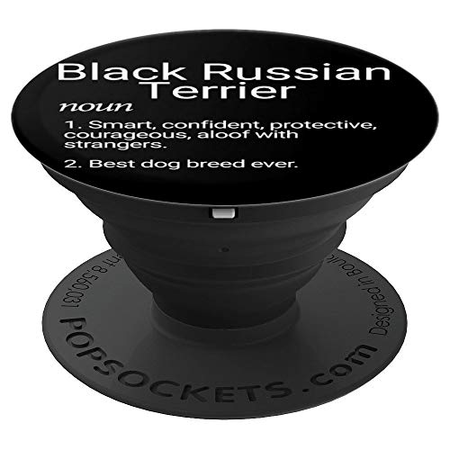 Black Russian Terrier Dog Breed - Black Russian Terrier PopSockets Agarre y Soporte para Teléfonos y Tabletas