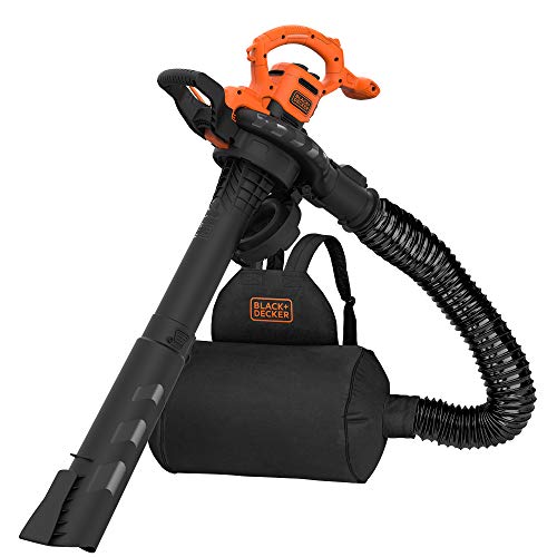 BLACK+DECKER BEBLV290-QS - Soplador, aspirador y triturador de hojas 2.900W, velocidad variable de 230-390 Km/h