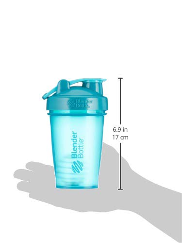 BlenderBottle Classic Loop - Botella Mezcladora de Batidos de proteínas con batidor Blenderball, Turquesa (Teal), 590ml