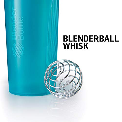 BlenderBottle Classic Loop - Botella Mezcladora de Batidos de proteínas con batidor Blenderball, Turquesa (Teal), 590ml