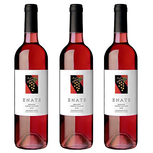 Bodega Enate Cabernet Sauvignon - Añada 2019, Vino Rosado - D.O. Somontano, Pack de 3 Botellas x 75 cl