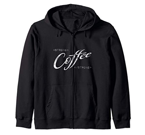 Bold Strong Coffee Nerd Programación para amantes del café Sudadera con Capucha