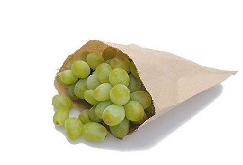 Bolsas de papel kraft marrón puro hecho en el Reino Unido, para alimentos, dulces, hongos, frutas, palomitas, bolsas biodegradables, reciclables, 7 x 9 pulgadas, Reino Unido Store 247 (100)