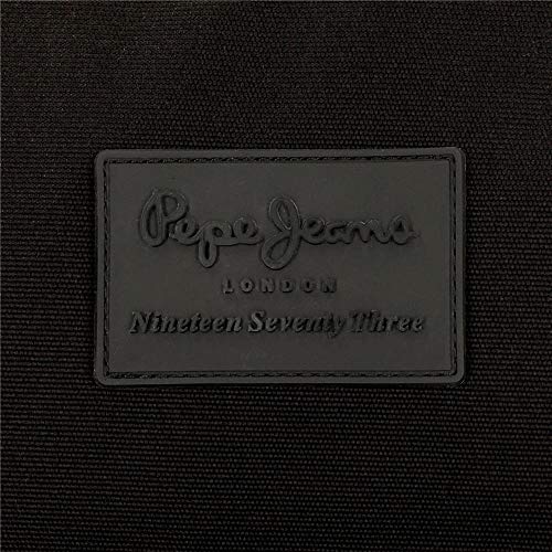 Bolso de Mano Pepe Jeans Denton Negro, 24.5 x 15 x 6 cm