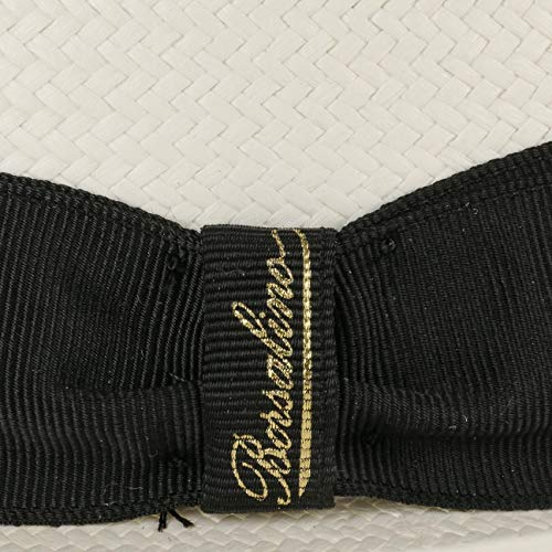 Borsalino Sombrero Panamá Black Small by Panamásombrero de Paja (58 cm - Natural)