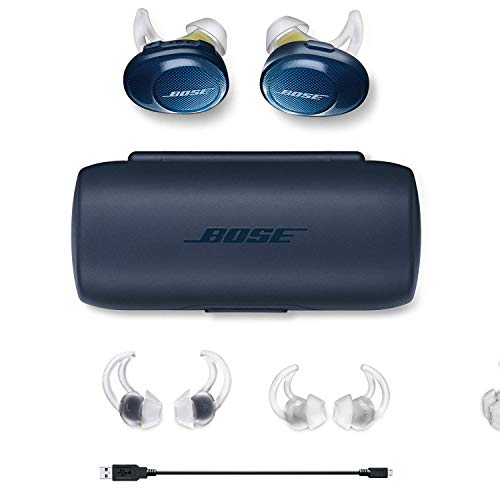 Bose SoundSport Free Auriculares intraurales inalámbricos, Bluetooth, Azul (Midnight Blue/Citron)