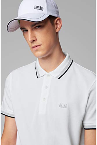 BOSS Green - Polo de manga corta para hombre, color blanco 100, talla xl