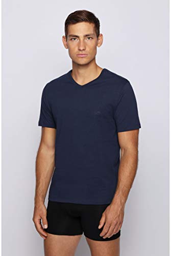 BOSS T-Shirt Vn Camiseta, Azul (Open Blue 497), Large (Pack de 3) para Hombre