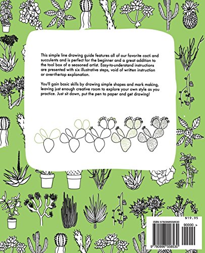 Botanical Line Drawing: Cactus & Succulent Edition: 200 Step-by-Step Illustrations