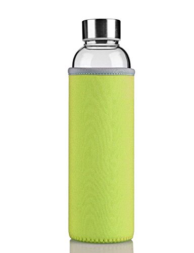 Botella de agua con infusor para frutas, salud, deportes de Nykkola, botella de agua con taza para deporte al aire libre, correr, senderismo, campin, escuela, casa u oficina, BOTTLE-550ml tea-green, 550ml green with tea infuser