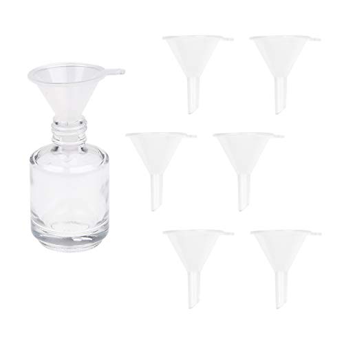 Botellas para Esmalte de Uñas Vacías con Brochas Dupont - Conjunto de 6 - Vidrio Claro Transparente - Incluye Embudos (para llenado fácil) y Bolas Mezcladoras - Crea tu Propio Esmalte de Uñas