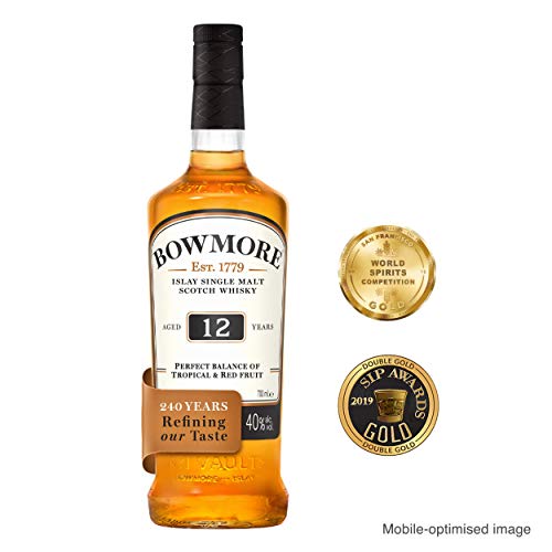 Bowmore 12 Años Single Malt Whisky Escoces, 40% - 700 ml