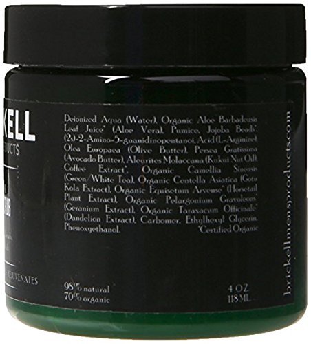 Brickell Men’s Products – Crema Exfoliante Facial Renovadora para Hombres – Crema Exfoliante Facial Natural y Orgánica – 118 ml