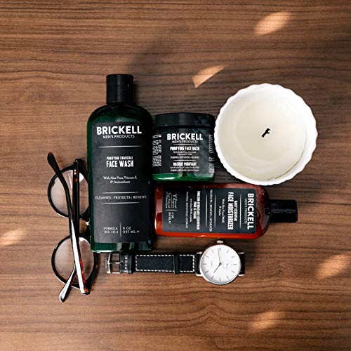 Brickell Men's Products – Rutina Diaria de Cuidado Facial Avanzado Daily II – Gel Limpiador Facial de Carbón Activado + Exfoliante Facial + Loción Facial Hidratante - Natural y Orgánico