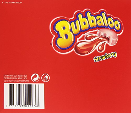 Bubbaloo - Chicle con relleno liquido, sabor a fresa (60 chicles x e 5 g = 300g)