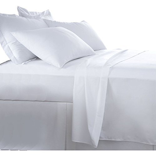 Burrito Blanco Juego de Sábanas Blanco de Hostelería para Cama de Matrimonio de 180 cm x 190/200 cm (Disponible en Más Medidas)