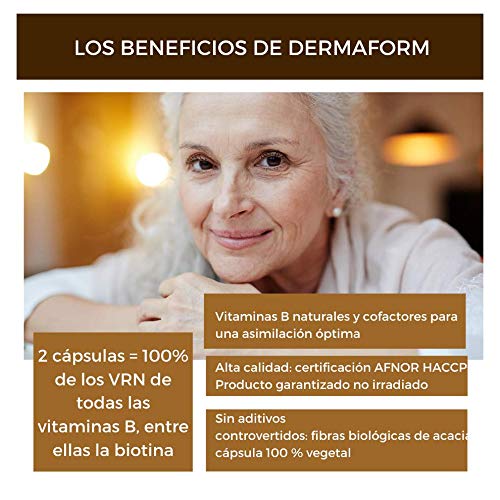 Cabello Piel | Complejo de vitaminas B 100% naturales de semillas de quinua germinadas Bio +Zinc (Biotina B1, B2, B3, B5, B6, B9, B12) | 100% VRN | Revitalizante, combate la caída del cabello