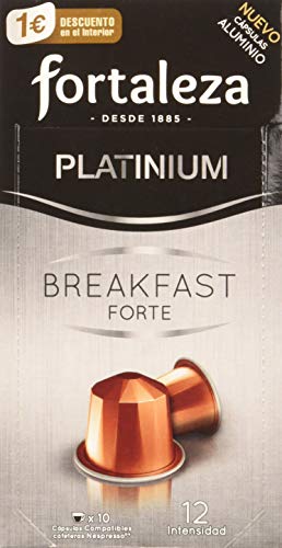 Café Fortaleza - Cápsulas De Aluminio Café Breakfast Forte Compatibles Con Nespresso - Pack 5 X 10 - Total 50 Cápsulas