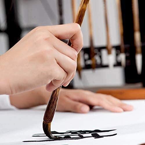 Caligrafía China del Sistema de Cepillo Cepillo de Escritura for los Profesionales de la caligrafía del Kanji Dibujo Sumi Japonesa Pinceles Escritura China RVTYR (Color : Wolf's and Goat's Hair)