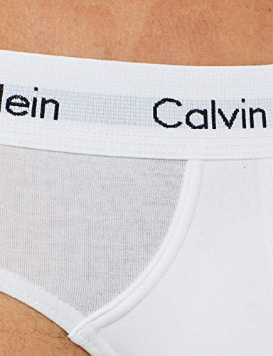 Calvin Klein 3P Hip Brief, Calzoncillos para Hombre (3 unidades), Blanco (White), Large