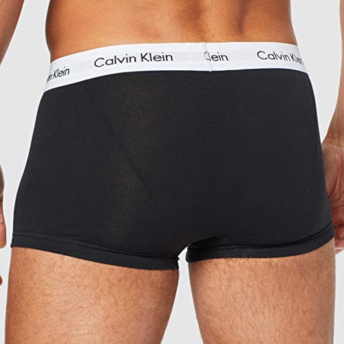 Calvin Klein 3p Low Rise Trunk Bóxer, Schwarz (Black 001), L (Pack de 3) para Hombre